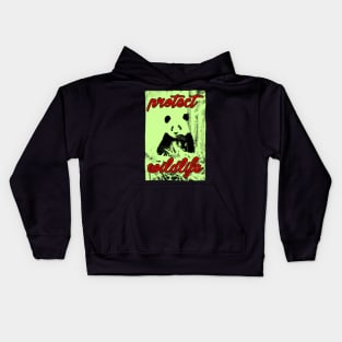 protect wildlife - panda Kids Hoodie